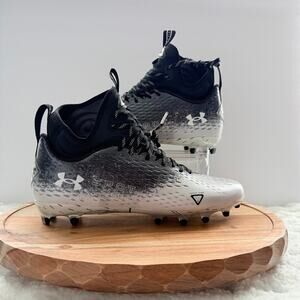 Under Armour Spotlight Lux MC 2.0 football cleats Sz 11.5 Black White New